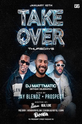 Thursday, January 16 TAKEOVER THURSDAY – DJ MATTMATIC BIRTHDAY CELEBRATION