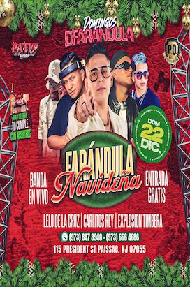 Sunday, December 22nd DOMINGOS DE FARANDULA