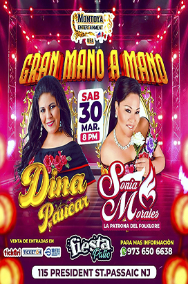 Saturday, March 30th Dina Paucar Vs Sonia Morales
