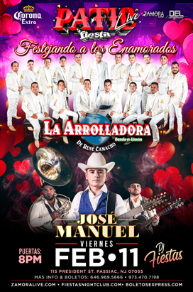 Friday, February 11, 2022 LA ARROLLADORA BANDA EL LIMON DE RENE CAMACHO Y JOSE MANUEL