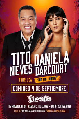 Sunday, September 4, TITO NIEVES Y DANIELA DANCOURT