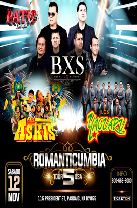 Saturday, November 12, 2022 ROMANTICUMBIA TOUR 5 USA