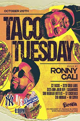 Tuesday, October 29th TACO TUESDAY